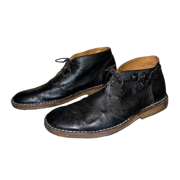 Marc Jacobs Black Leather Studded Lace Up Booties - Women’s Size 7 - Picture 12 of 12